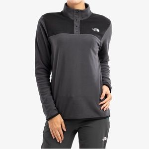 Women's North Face Sz XL TKA Glacier Snap-Neck Pullover Fleece Grey